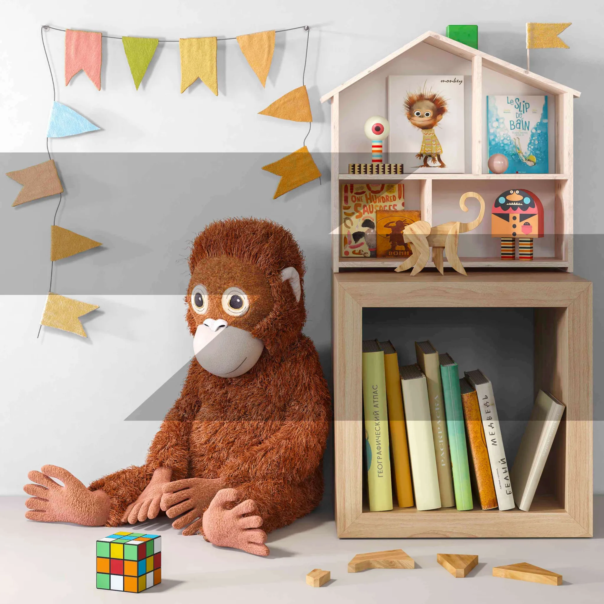 child-room - Toys and furniture SET 45 3D Model