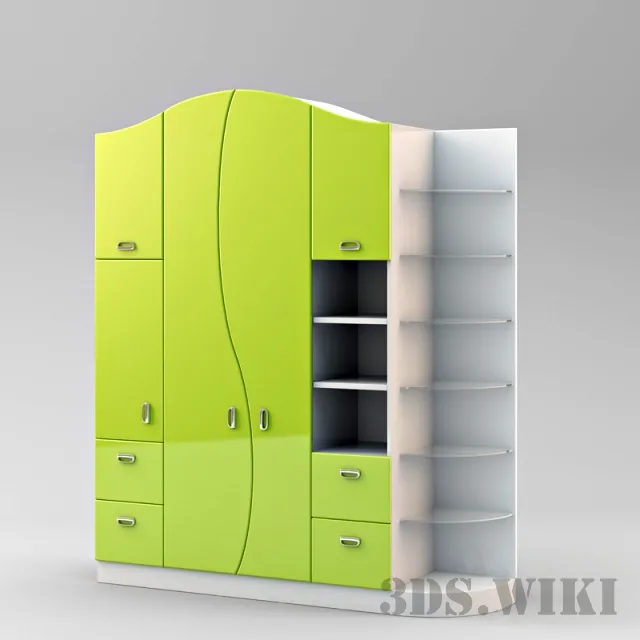 child-room - Wardrobe for children 3D Model