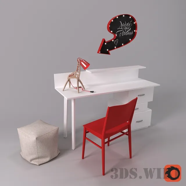 child-room - Working set number 3 3D Model