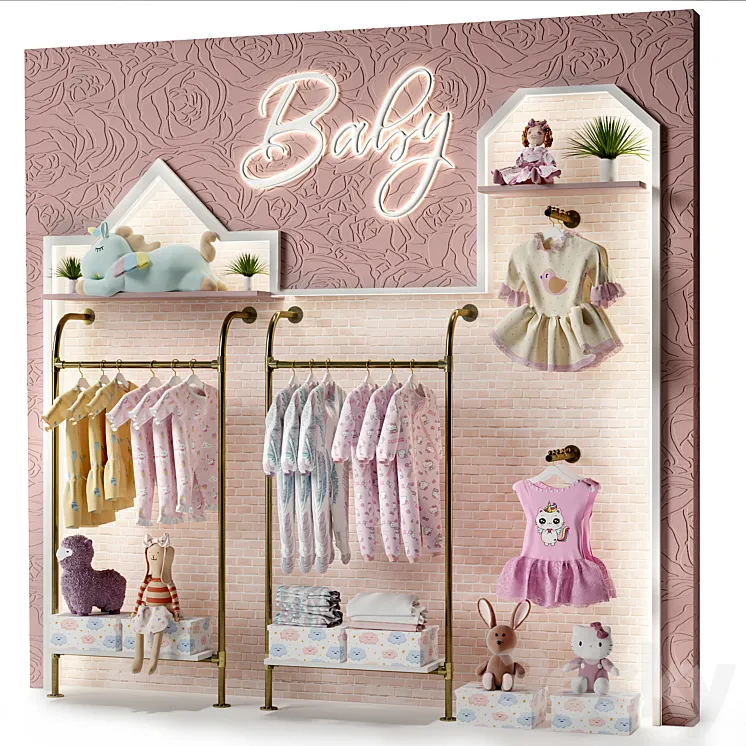 child store hanger 9 3D Model Free