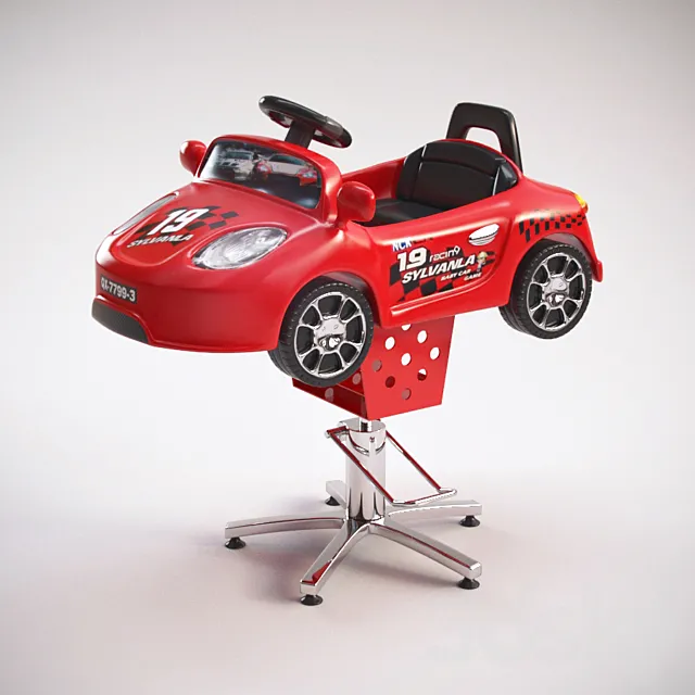 Children barber chair 3D Model