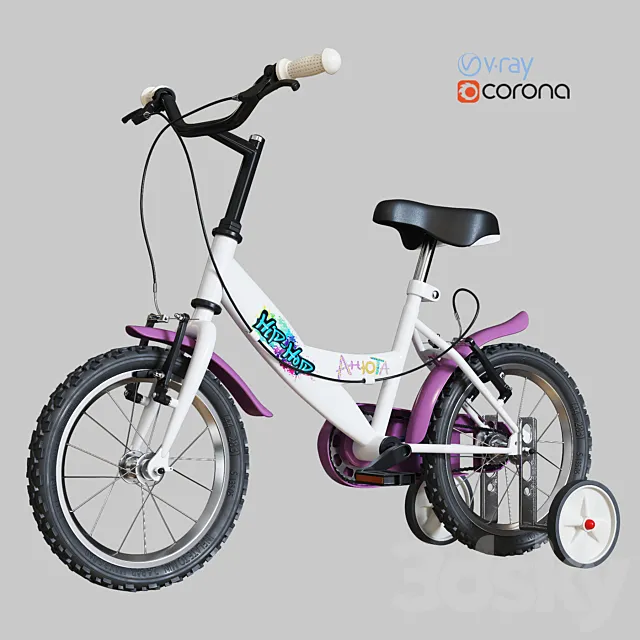 Children bicycle 3D Model