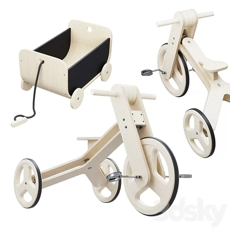 children bicycle 3D Model Free