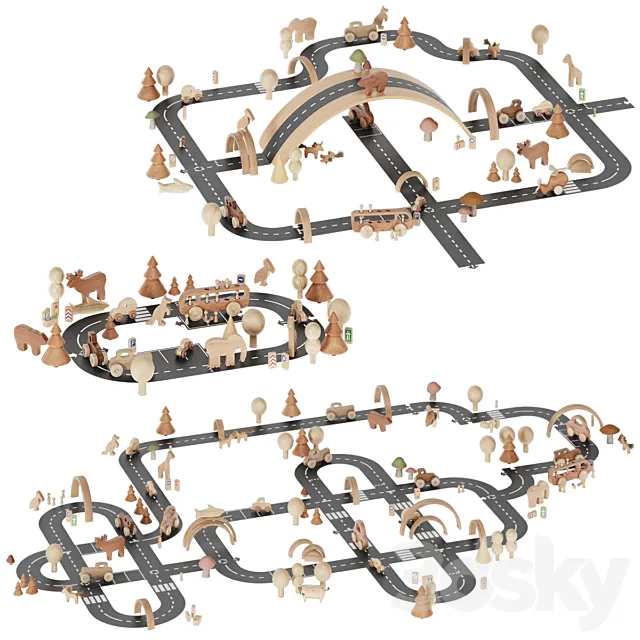 children decor set 14 3D Model