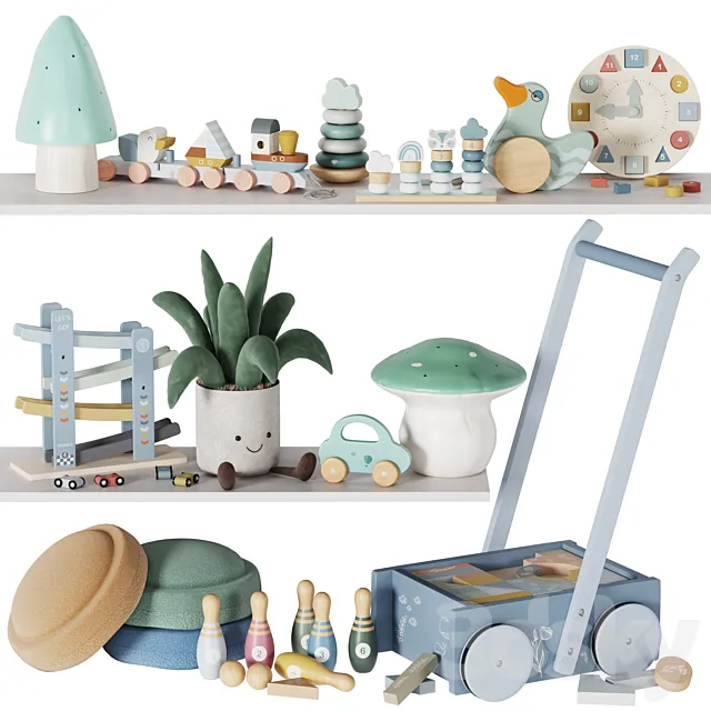 children decor_set 08 3D Model