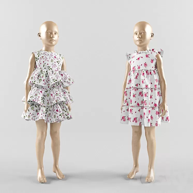 Children dress on a mannequin 01