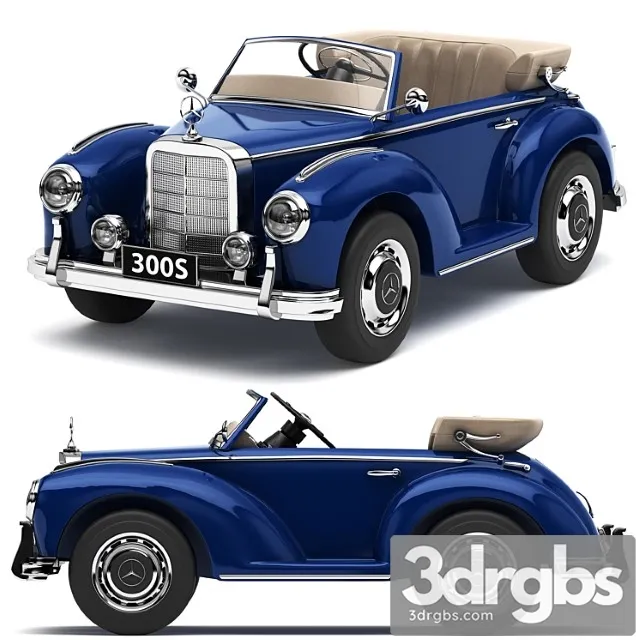 Children Electric Car Mercedes Benz 300S 3D Model Free