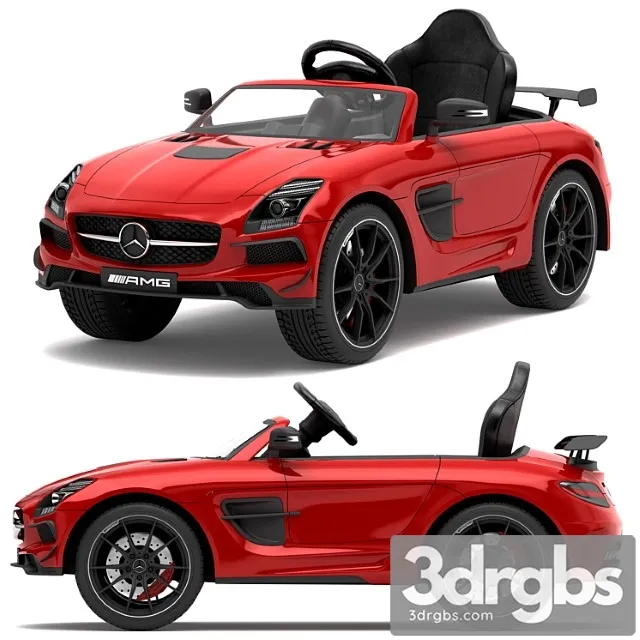 Children Electric Car Mercedes Benz SLS AMG 3D Model Free