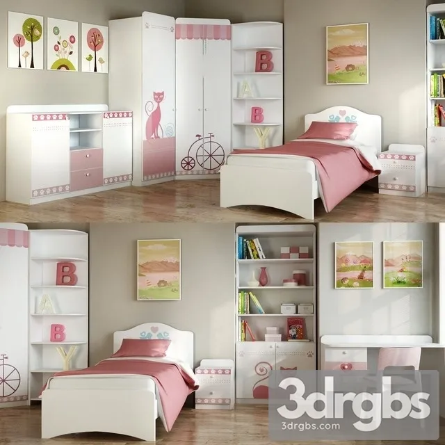 Children Furniture Cats From Tesca 3D Model Free