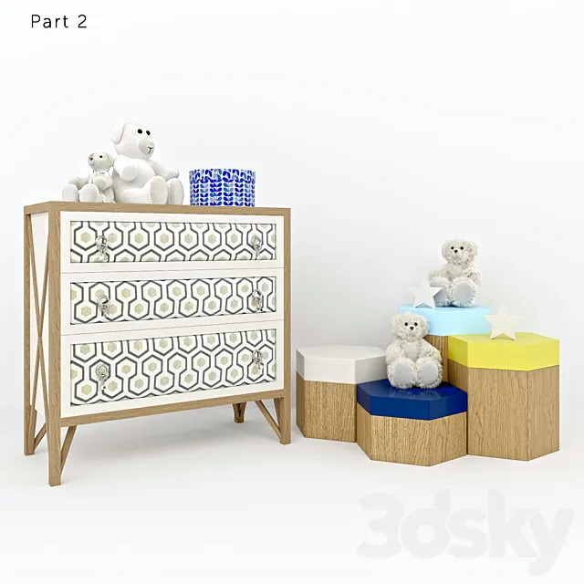 Children furniture nicola bacci tiramisu (part2) 3D Model