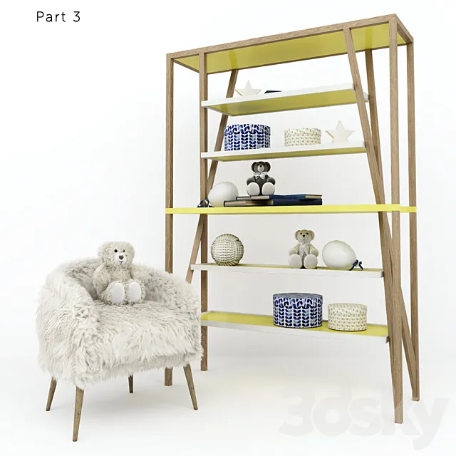 Children furniture nicola bacci tiramisu part3 3D Model