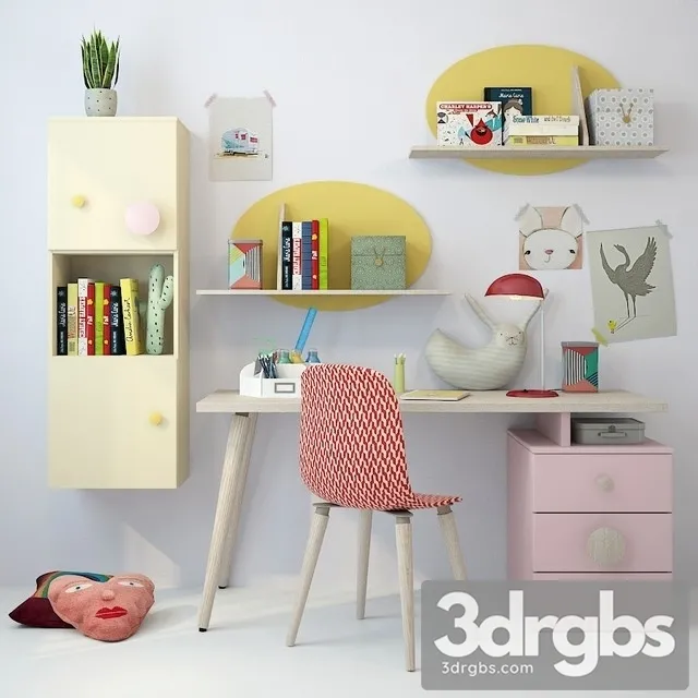 Children Furniture Nidi 3D Model Download