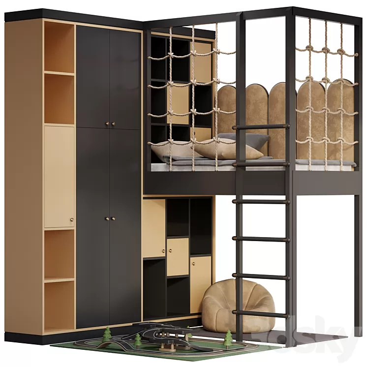 Children Furniture Set 01 3D Model Free Download