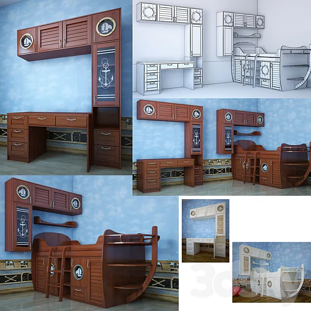 Children in "the marine" style 3DModel