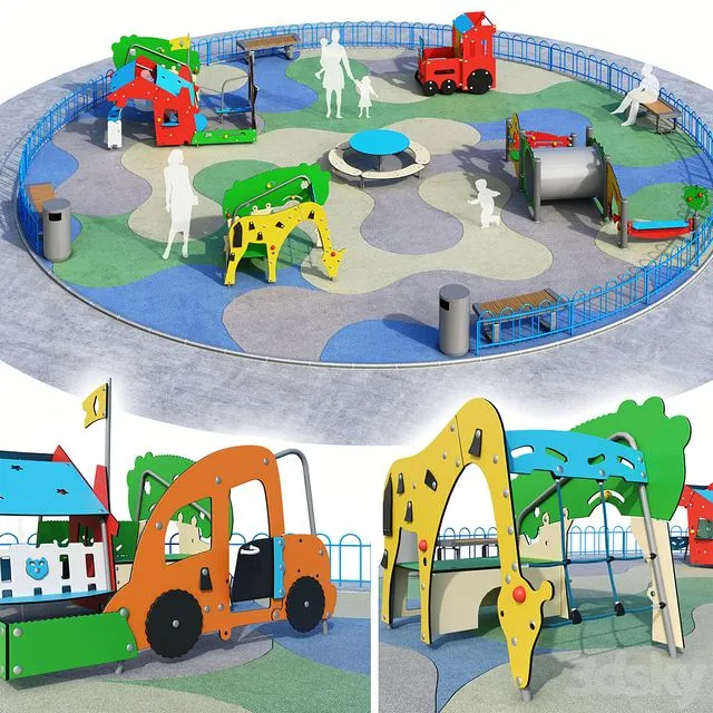 Children playground Kompan 3D Model