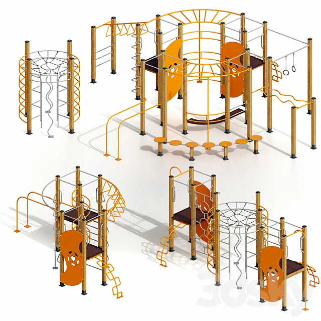 Children playground. Sports ground 3D Model