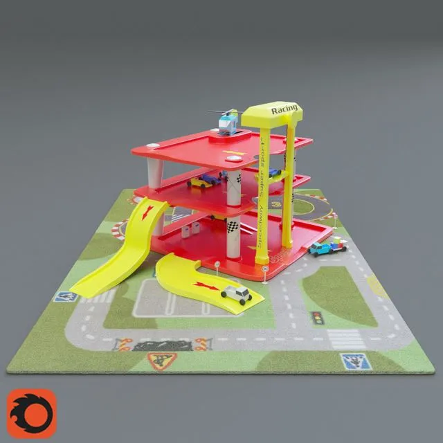 Children race track 3D Model