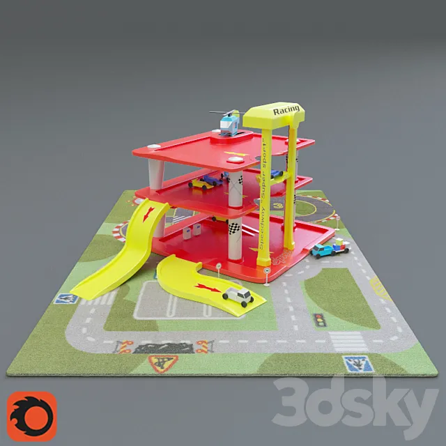 Children race track 3D Model