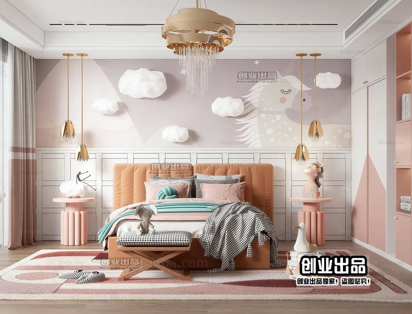 Children Room 3D Interior Scene - 3D Models - 010