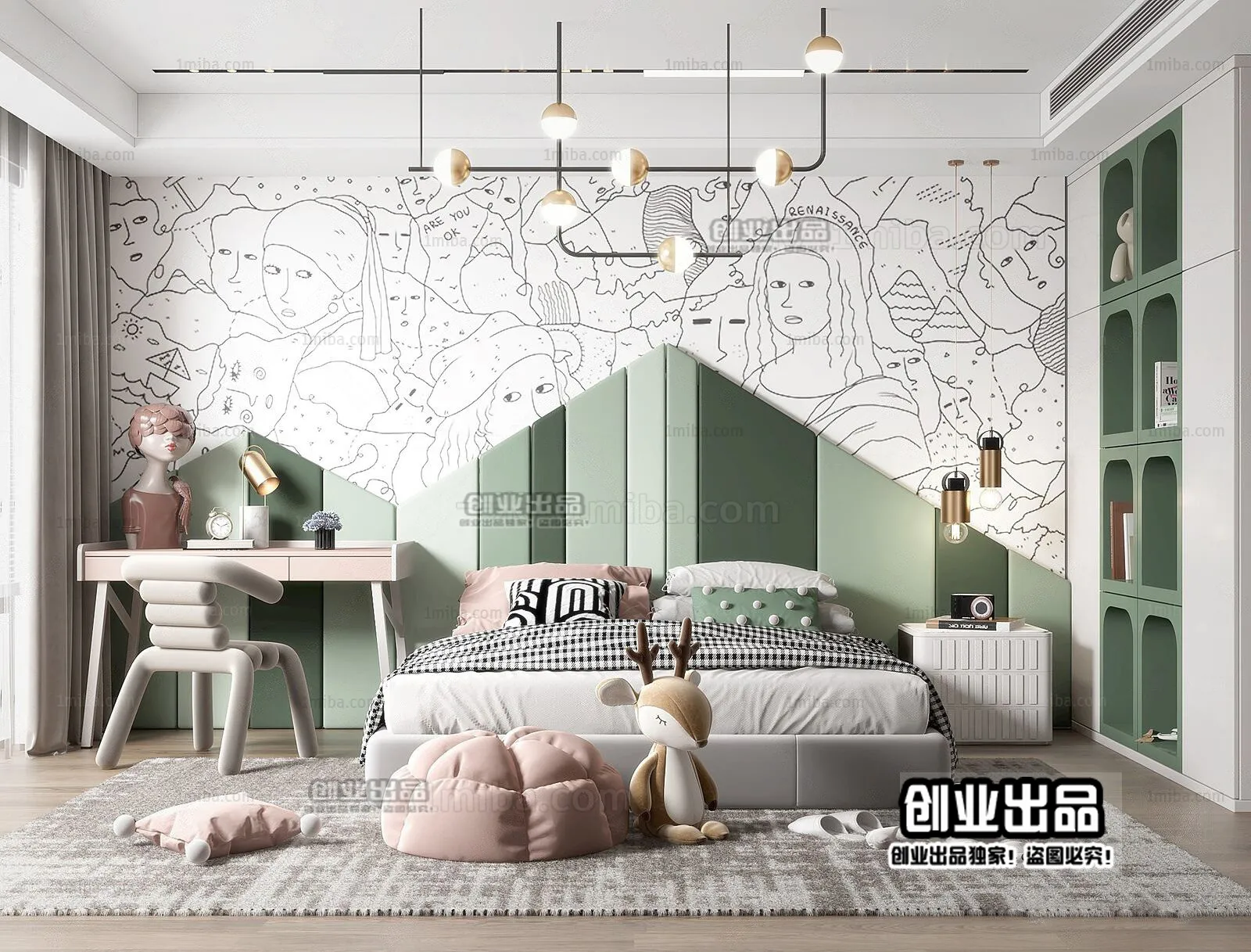 Children Room 3D Interior Scene - 3D Models - 016