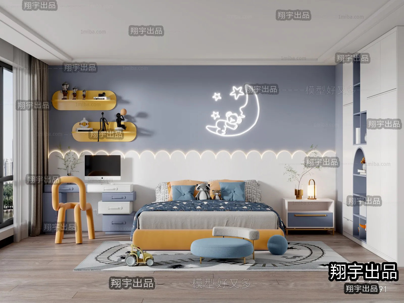 Children Room 3D Interior Scene - 3D Models - 024