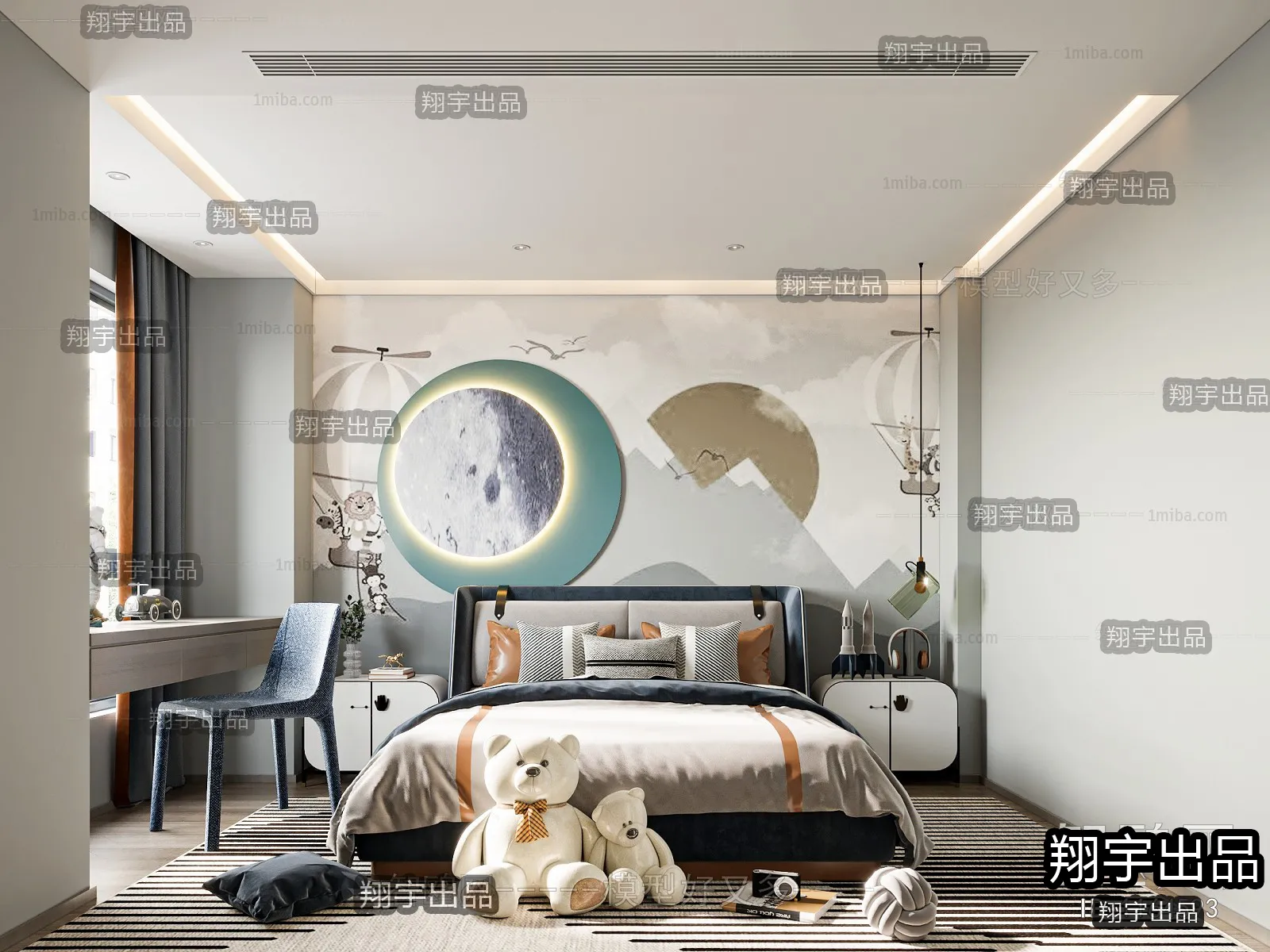 Children Room 3D Interior Scene - 3D Models - 035
