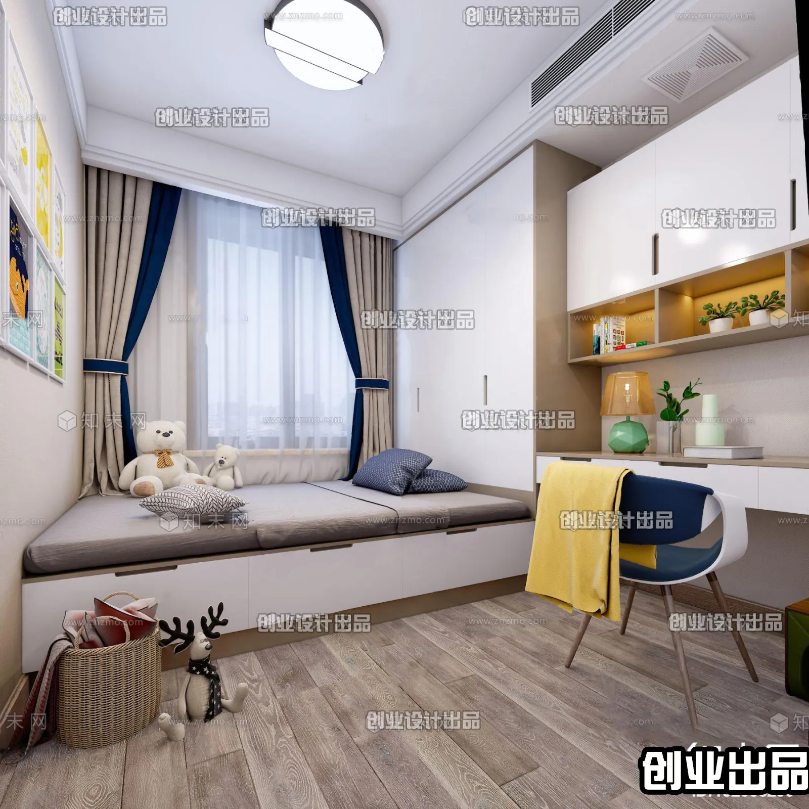 Children Room 3D Interior Scene - 3D Models - 070