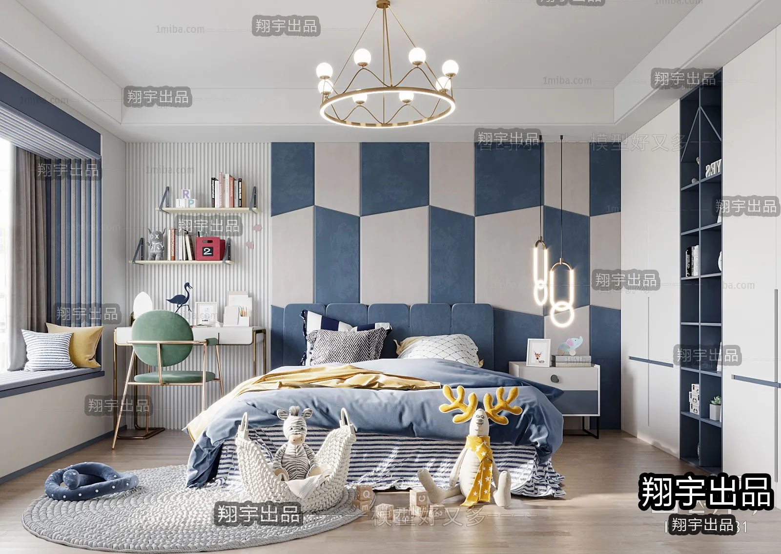 Children Room 3D Interior Scene - 3D Models - 090