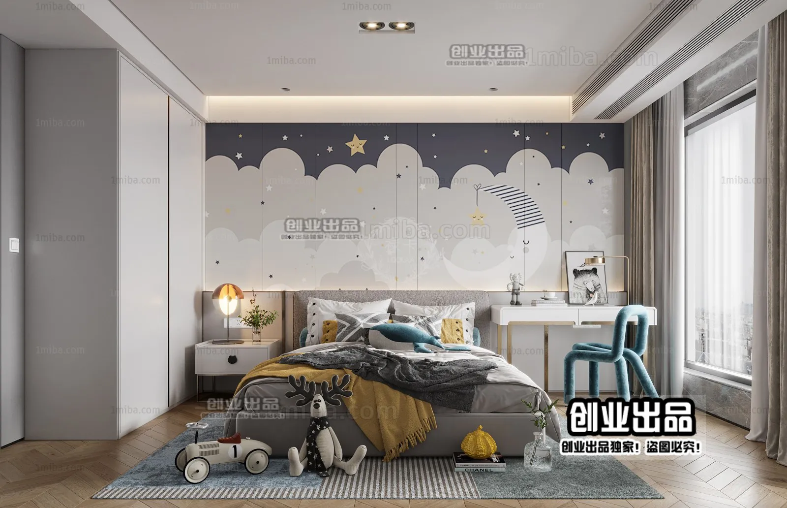 Children Room 3D Interior Scene - 3D Models - 214