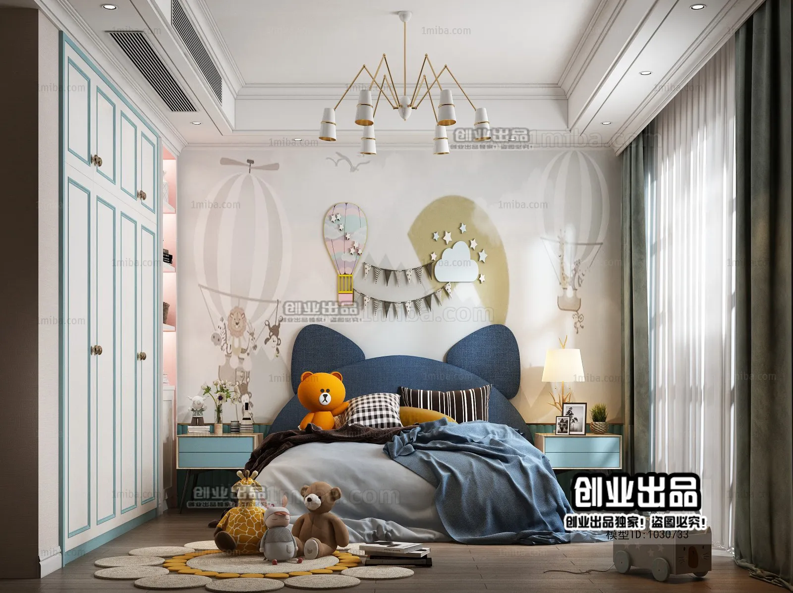 Children Room 3D Interior Scene - 3D Models - 222