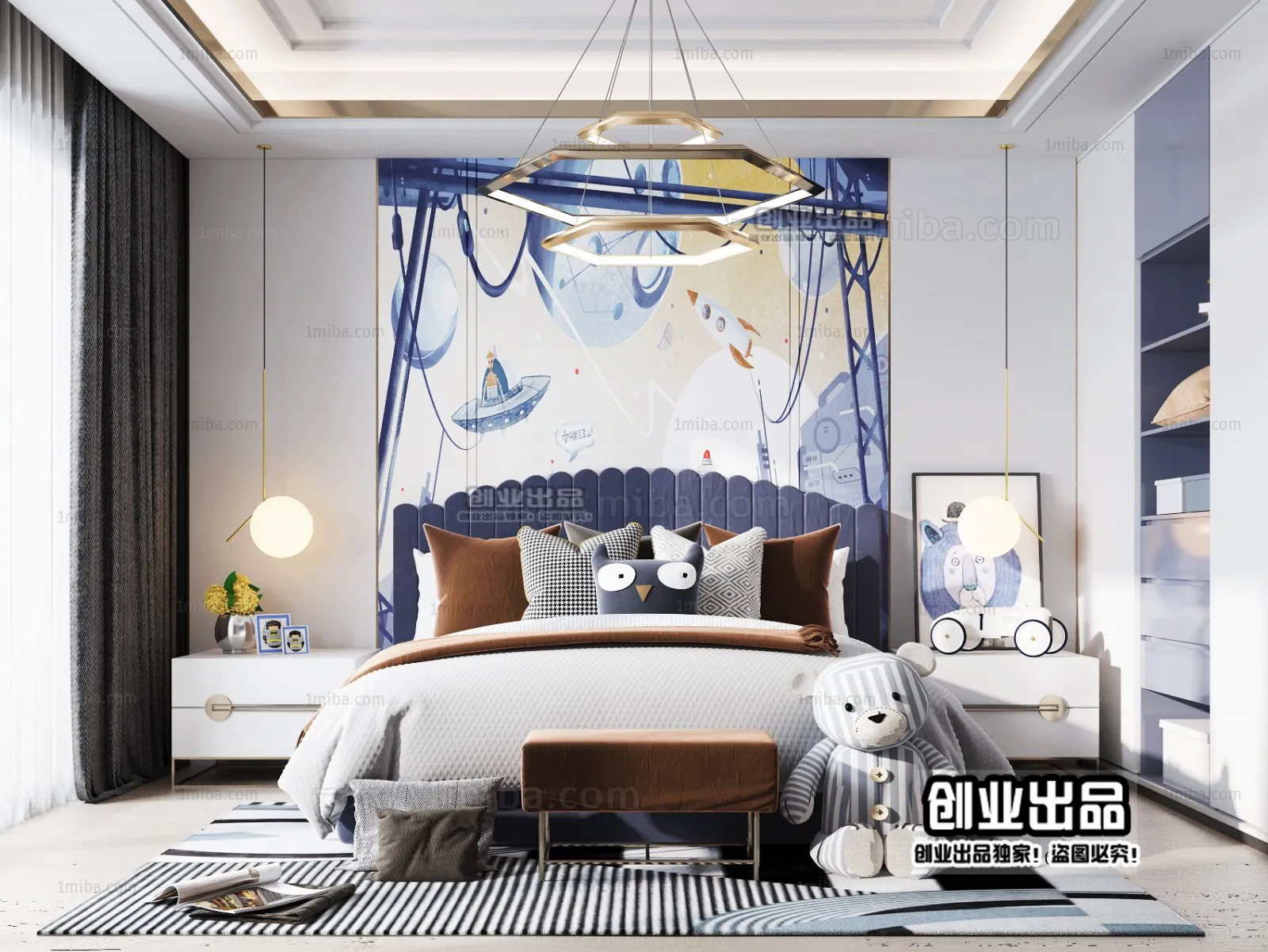 Children Room 3D Interior Scene - 3D Models - 227