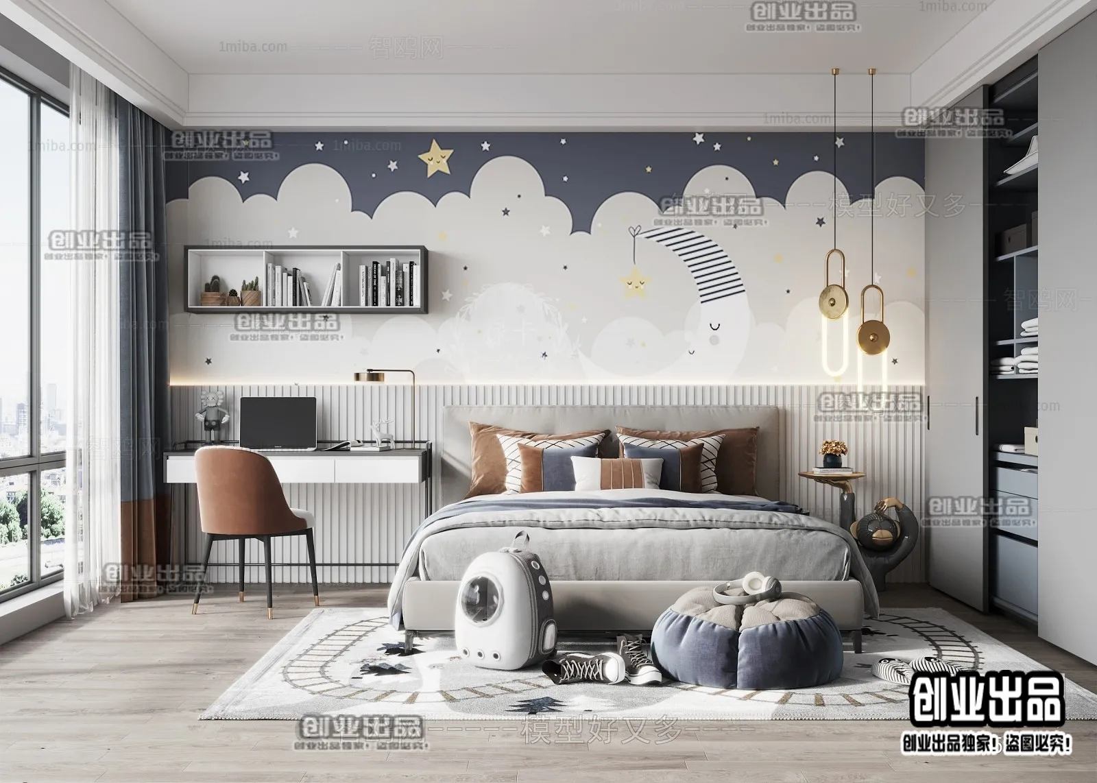 Children Room 3D Interior Scene - 3D Models - 234