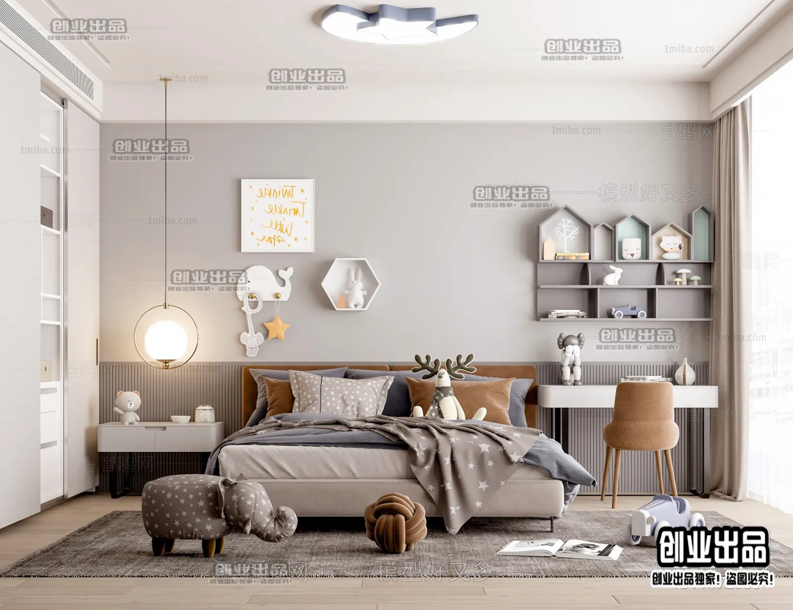Children Room 3D Interior Scene - 3D Models - 236