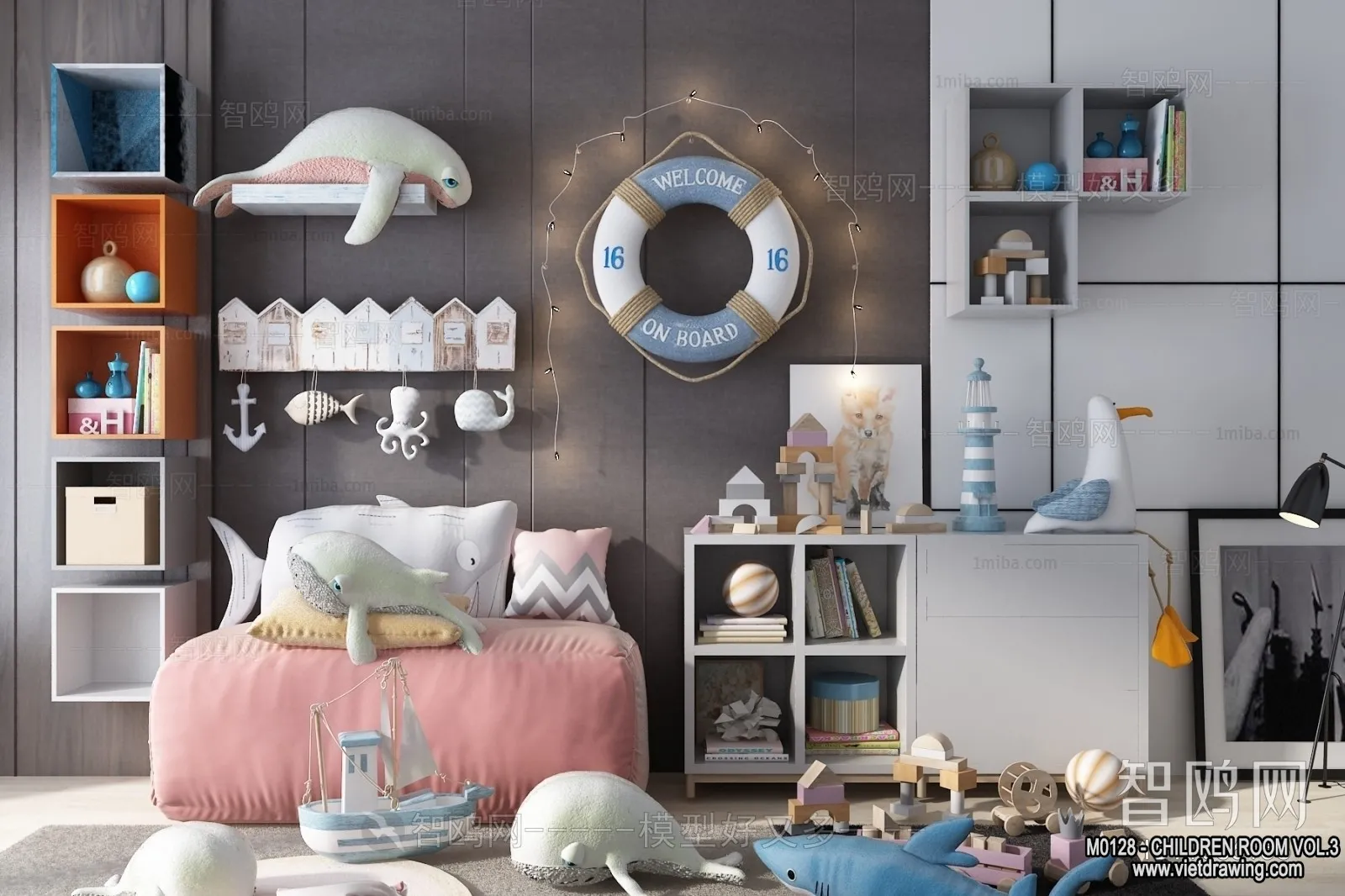 Children Room 3D Interior Scene - 3D Models - 284