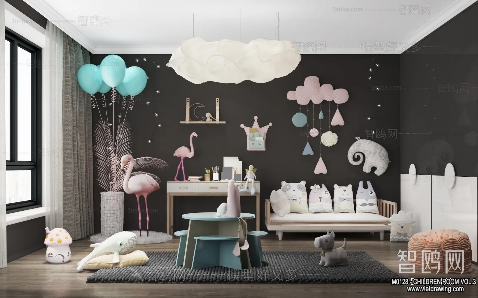 Children Room 3D Interior Scene - 3D Models - 285