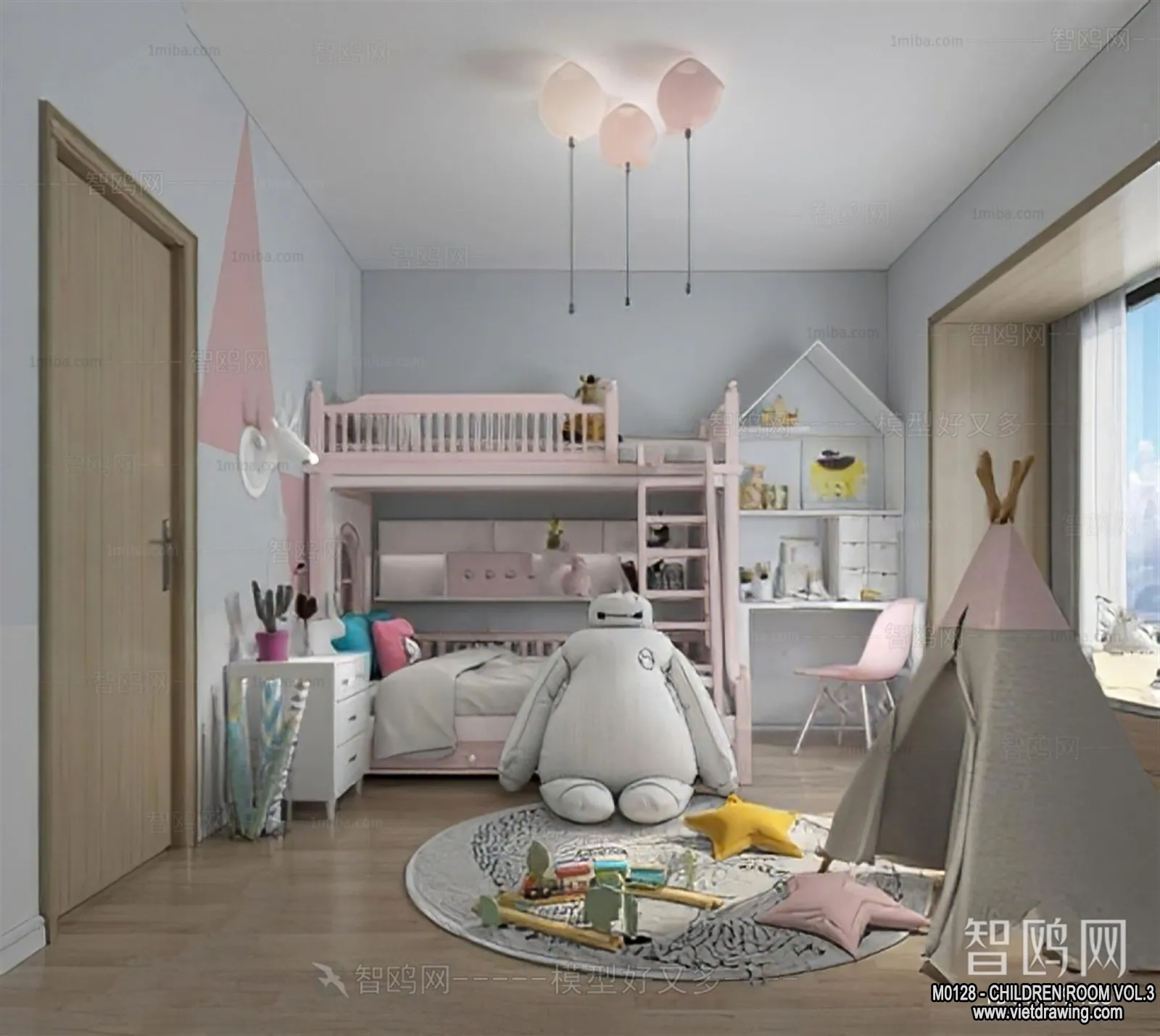 Children Room 3D Interior Scene - 3D Models - 294