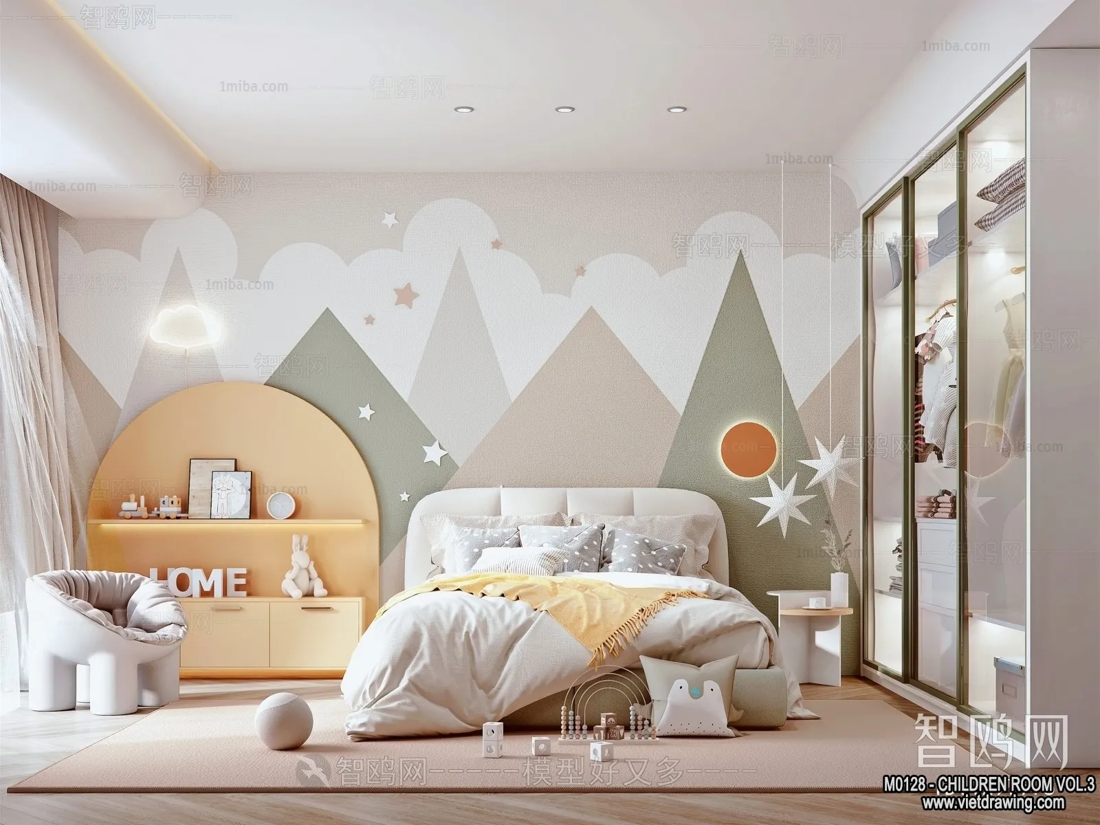 Children Room 3D Interior Scene - 3D Models - 298
