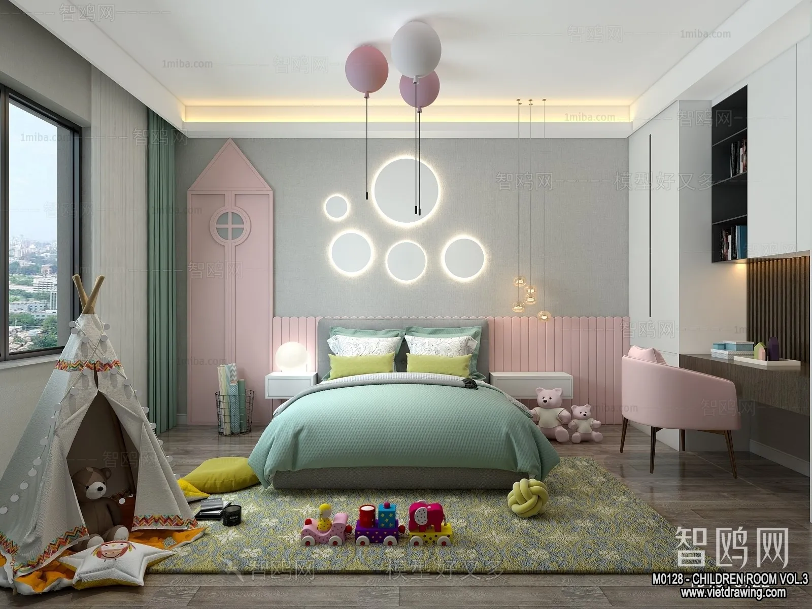 Children Room 3D Interior Scene - 3D Models - 303