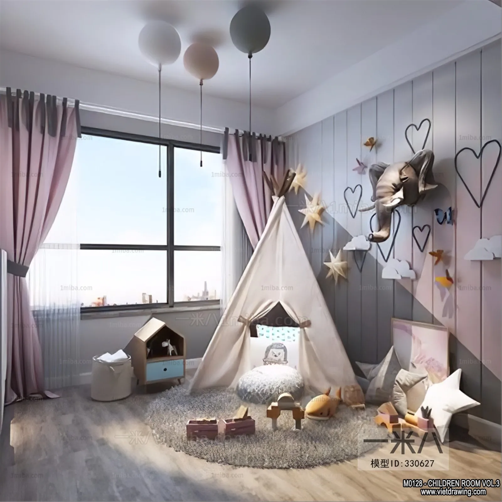 Children Room 3D Interior Scene - 3D Models - 306