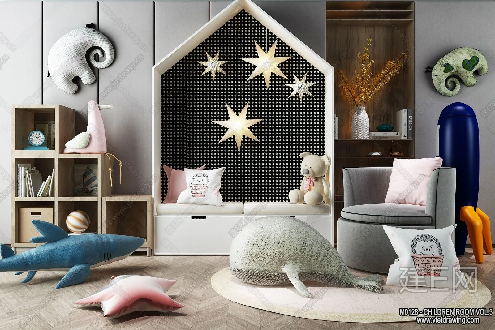 Children Room 3D Interior Scene - 3D Models - 310