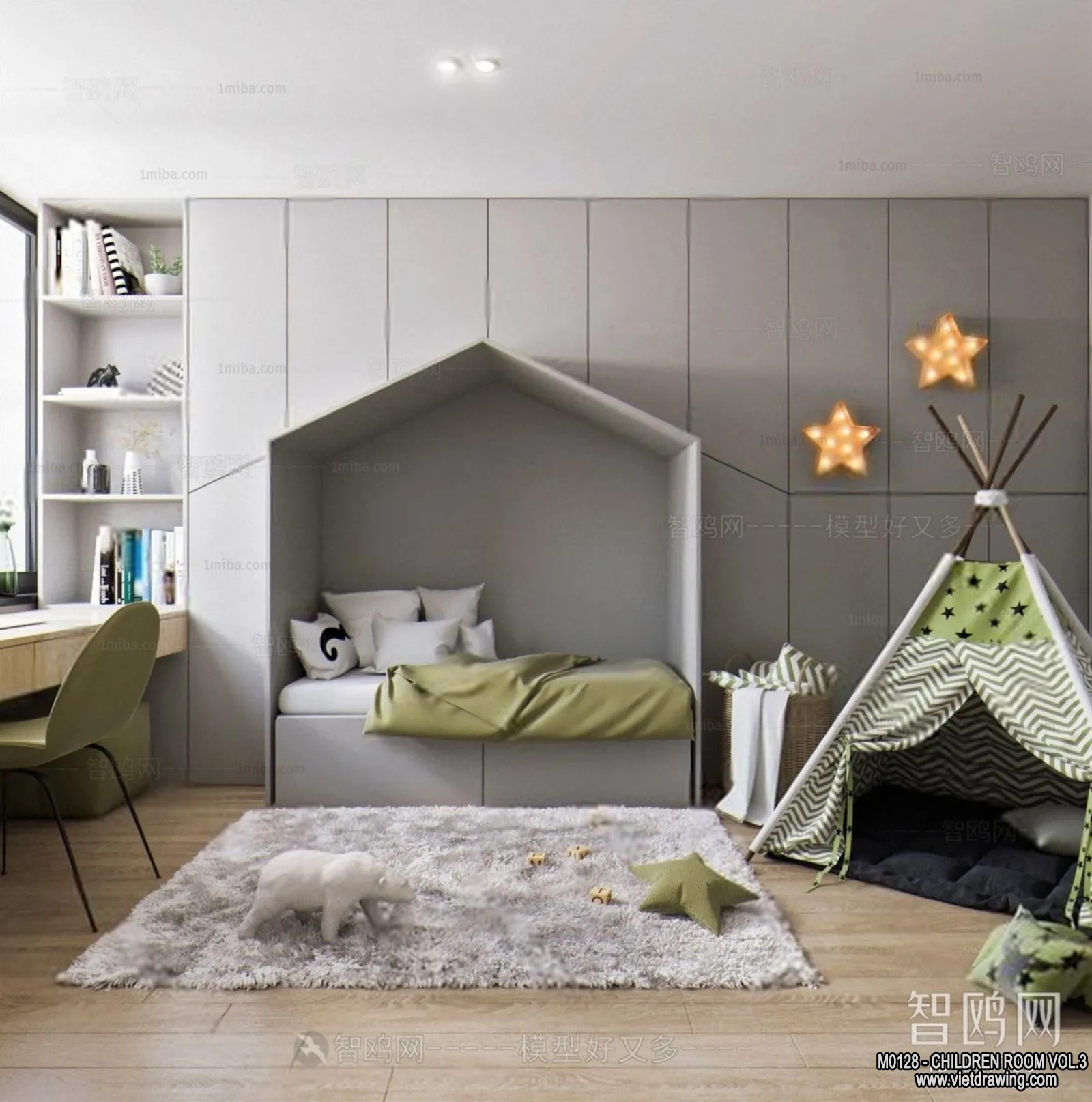 Children Room 3D Interior Scene - 3D Models - 318