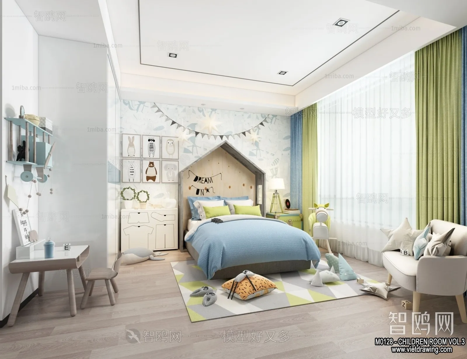 Children Room 3D Interior Scene - 3D Models - 319