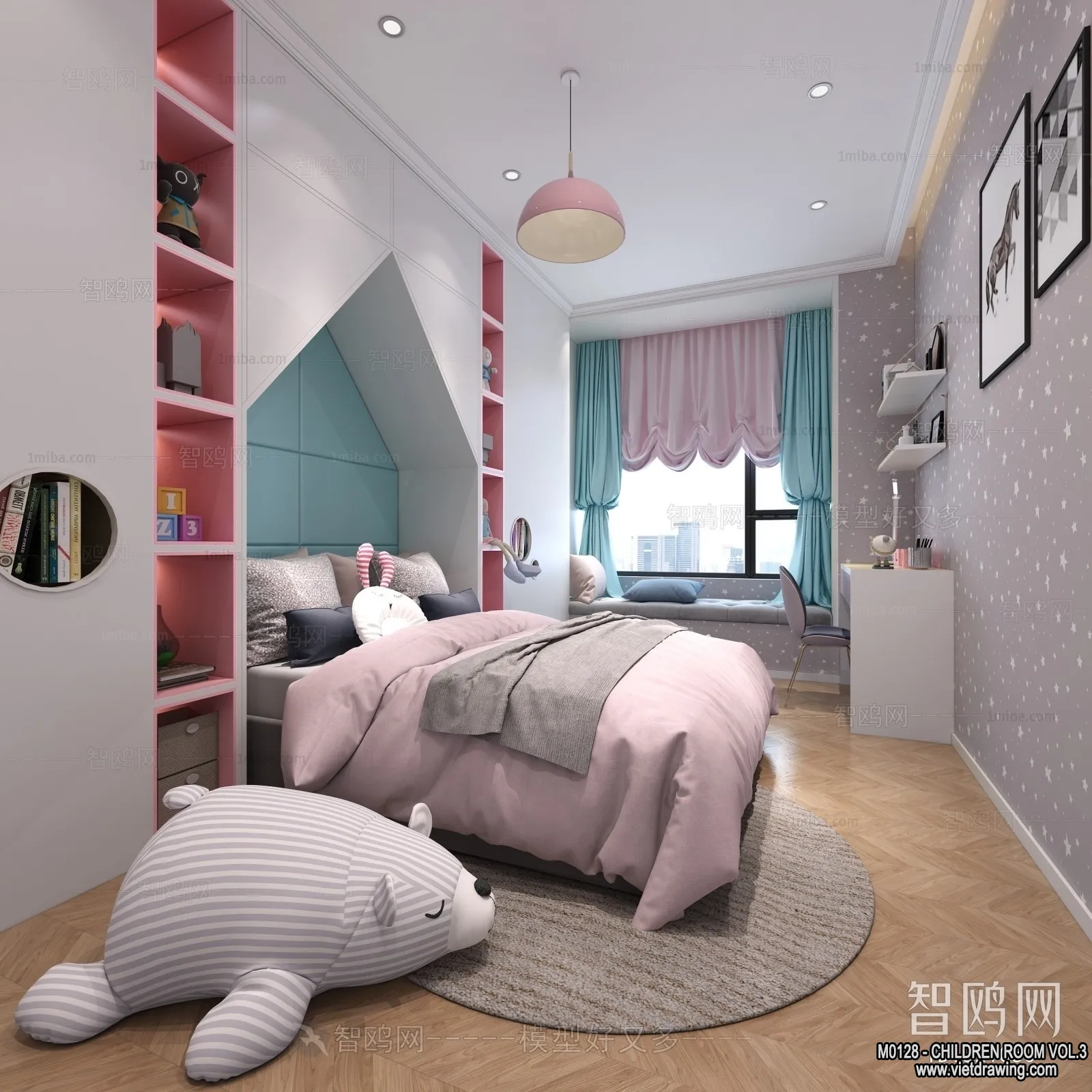 Children Room 3D Interior Scene - 3D Models - 324