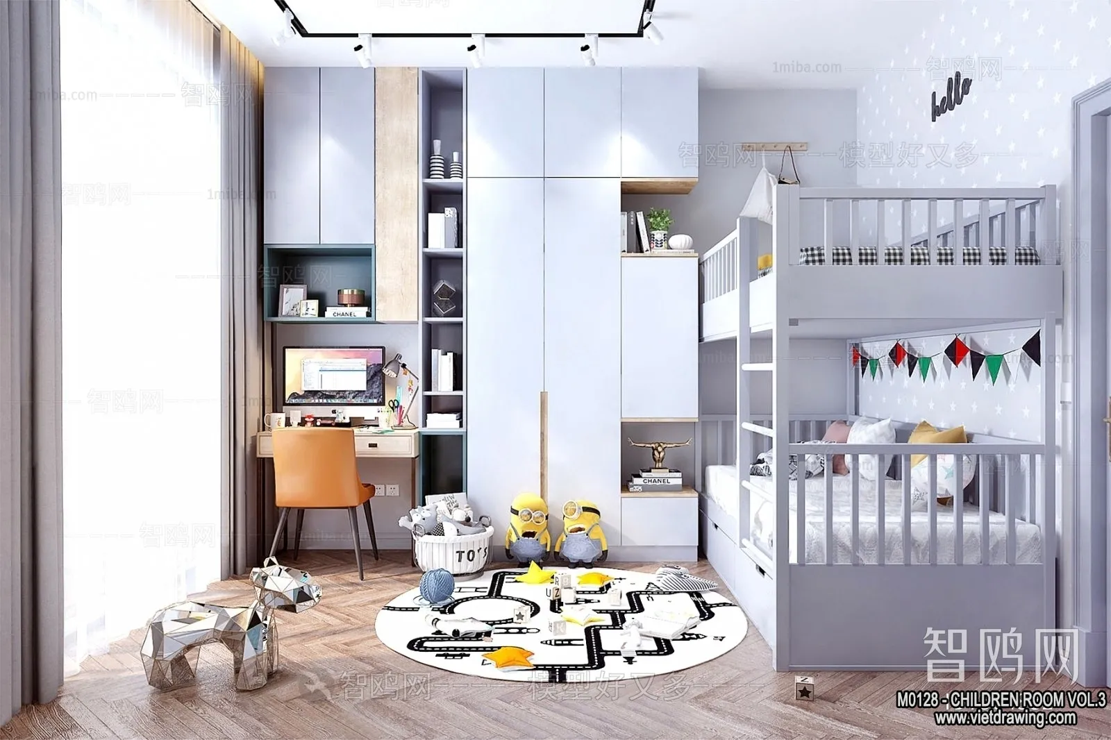 Children Room 3D Interior Scene - 3D Models - 325