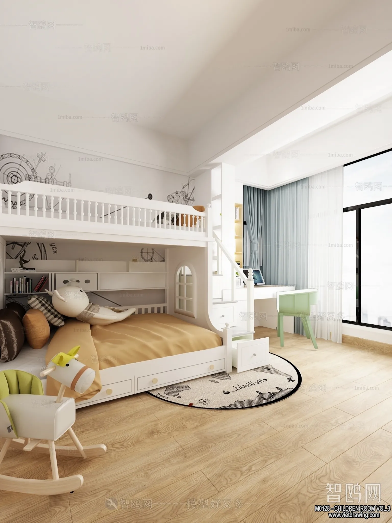 Children Room 3D Interior Scene - 3D Models - 326