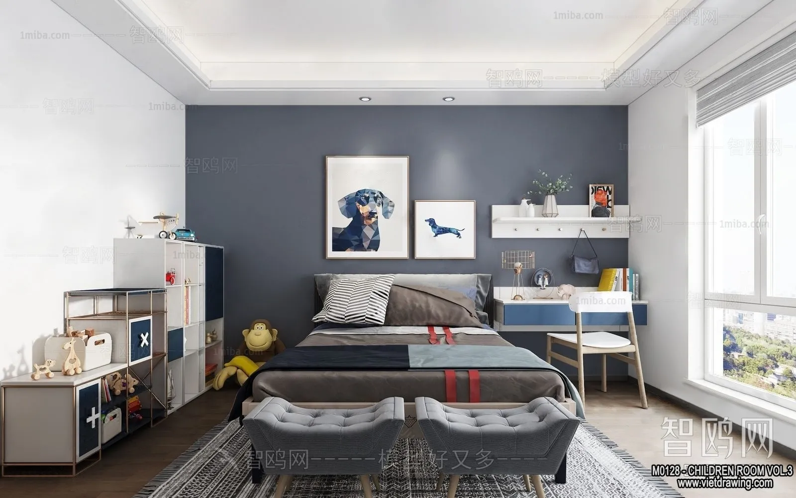 Children Room 3D Interior Scene - 3D Models - 329