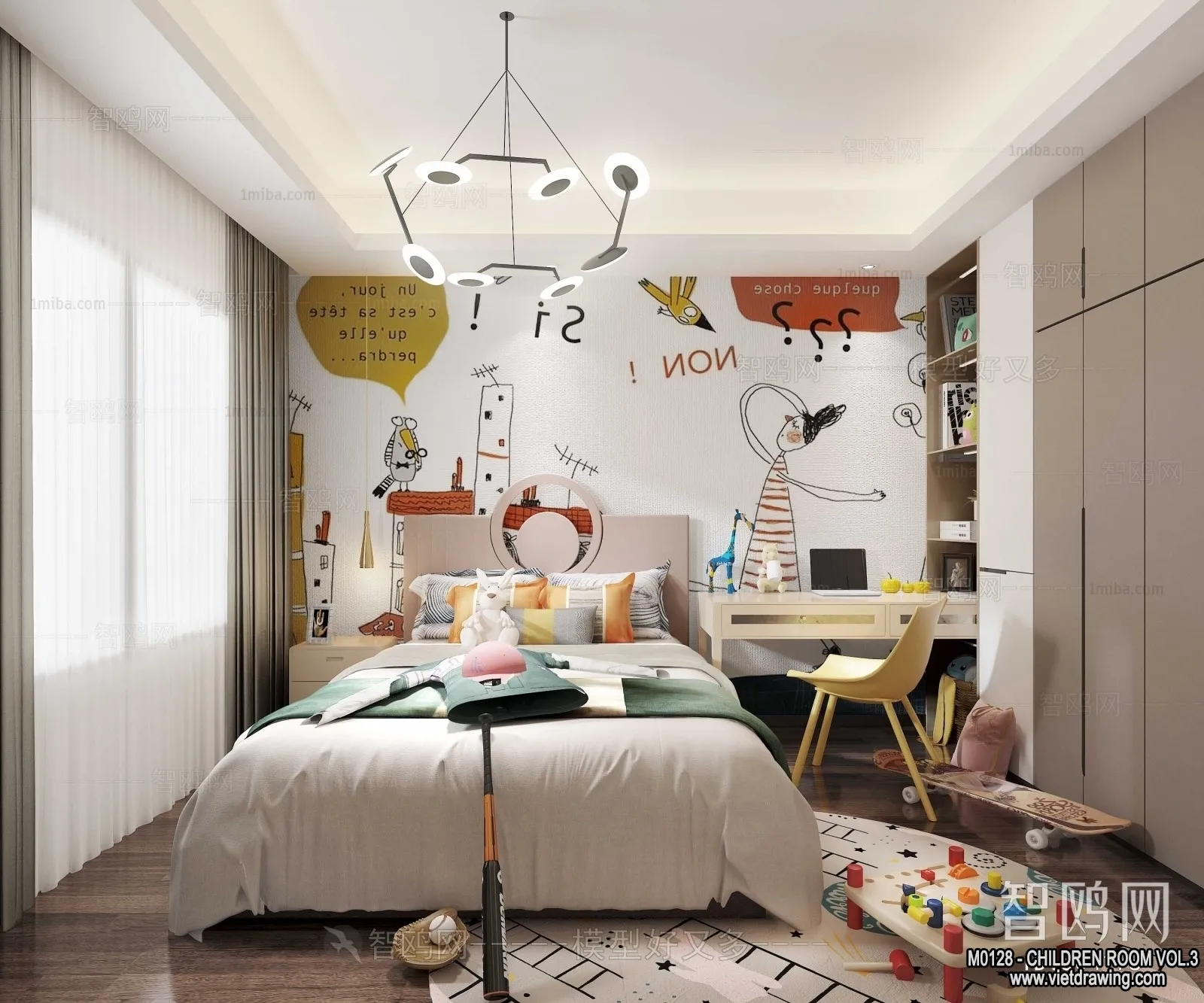 Children Room 3D Interior Scene - 3D Models - 333