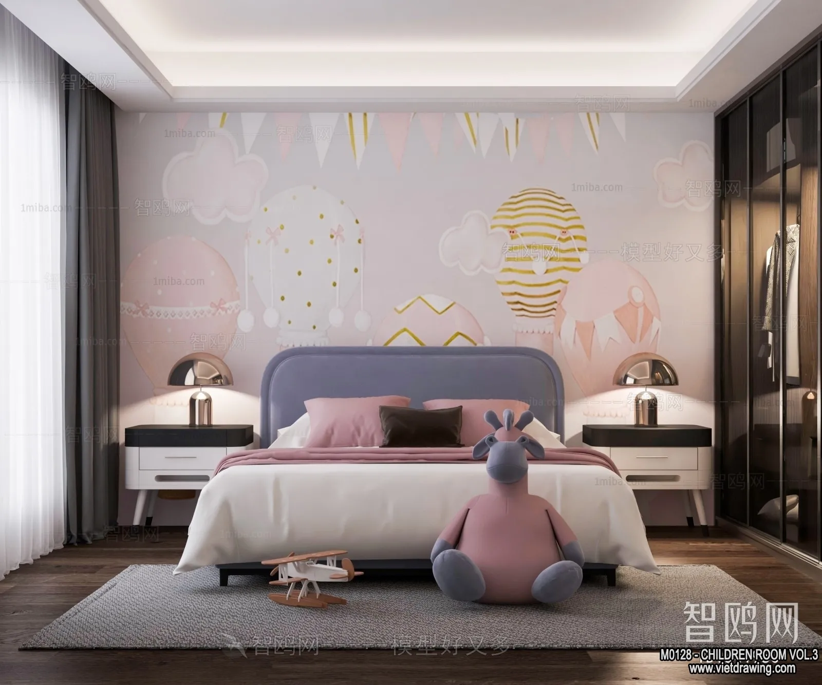 Children Room 3D Interior Scene - 3D Models - 345