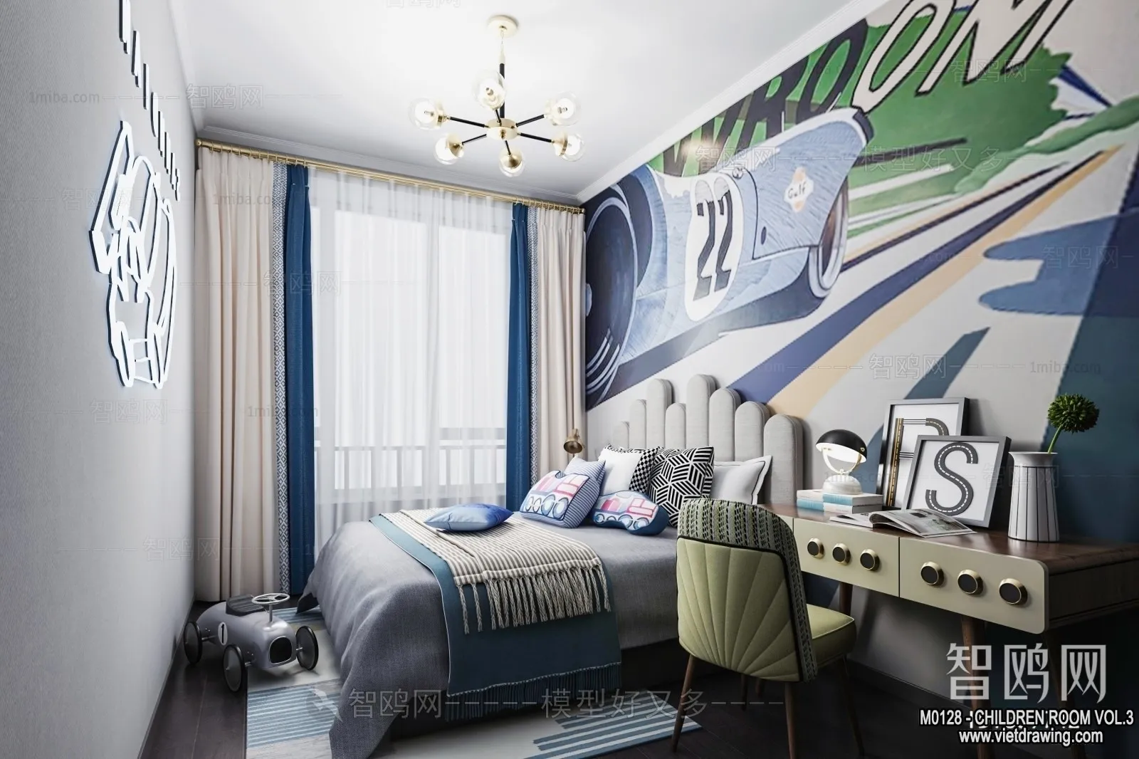 Children Room 3D Interior Scene - 3D Models - 348