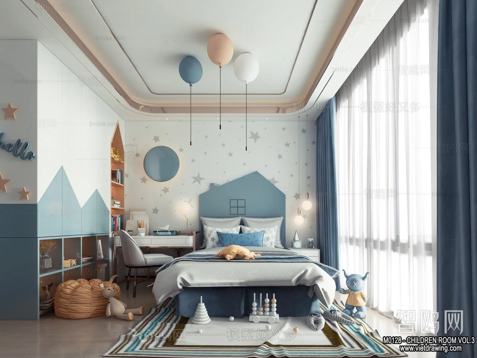 Children Room 3D Interior Scene - 3D Models - 349